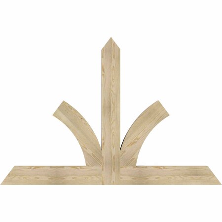 Ekena Millwork Richland Rough Sawn Timber Gable Bracket, Douglas Fir, 72"W x 48"H x 4"D x 6"F, 16/12 Pitch GBW072X48X0406RIC00RDF